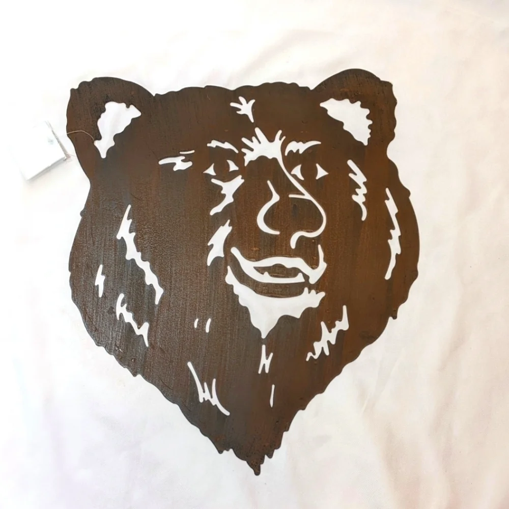 Bear Metal Cutout Wall Decor